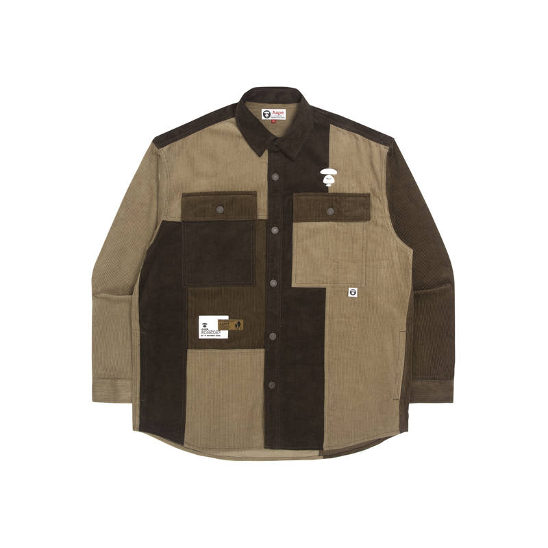 Aape Aape Shirts Men's Brown BGL Lapel Thickened Other