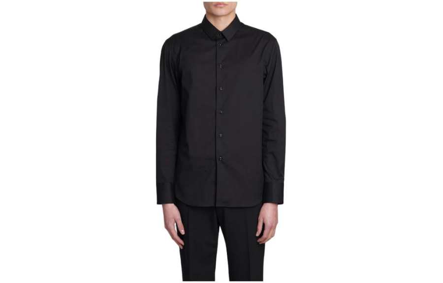 EMPORIO ARMANI Plain Long Sleeved Buttoned Shirt