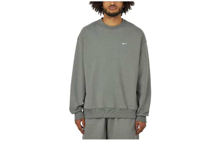 Nike Nike Sweatshirts Men's Gray Crew Neck Moderate Regular