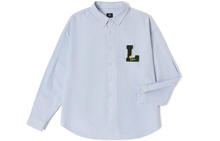 Lee Lee Shirts Men's Light Blue Pointed Collar Moderate Shirt