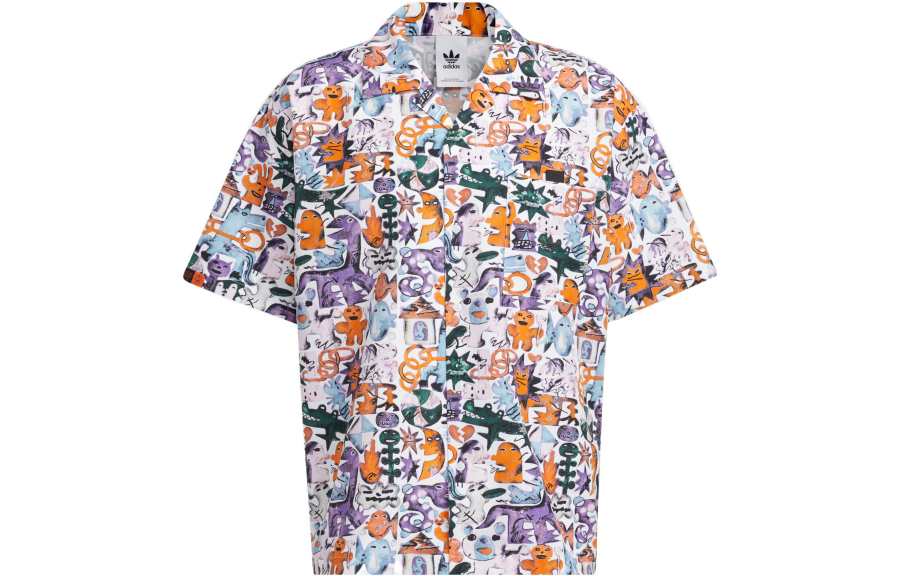 Adidas Originals Shirts Unisex Print Lapel Moderate Other