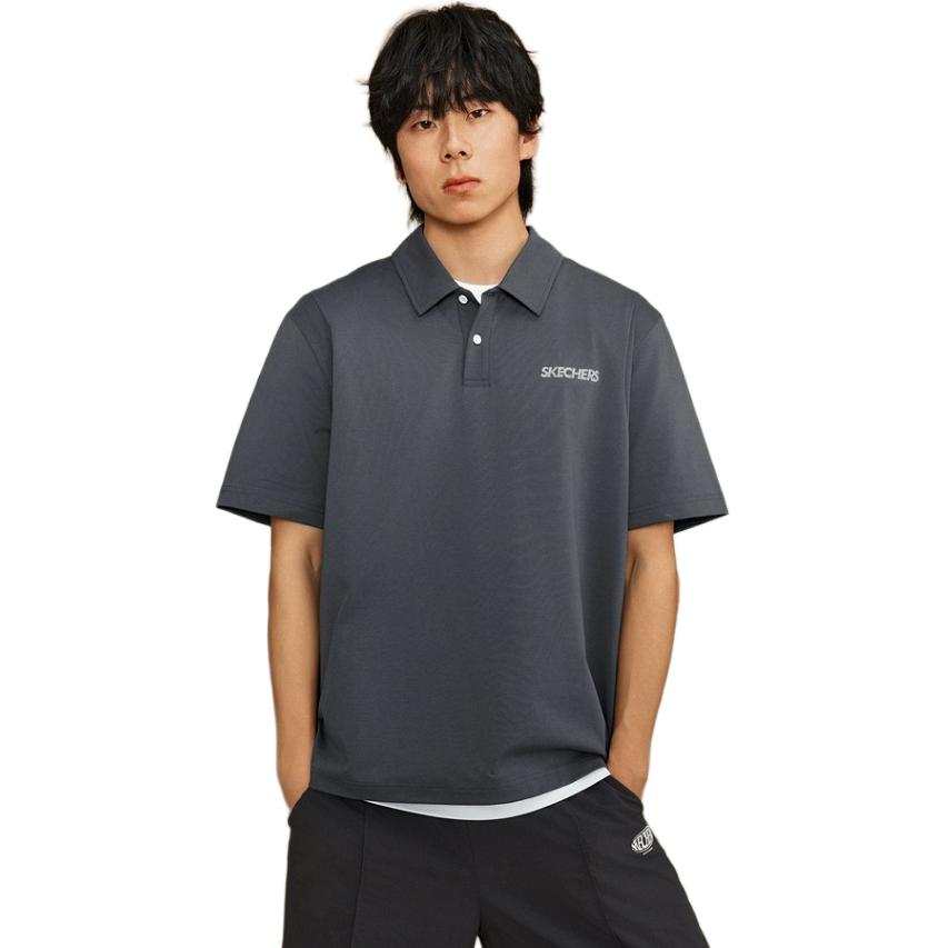Skechers Sports Lifestyle Collection Sorona Polo Shirt Men's Smoky Gray