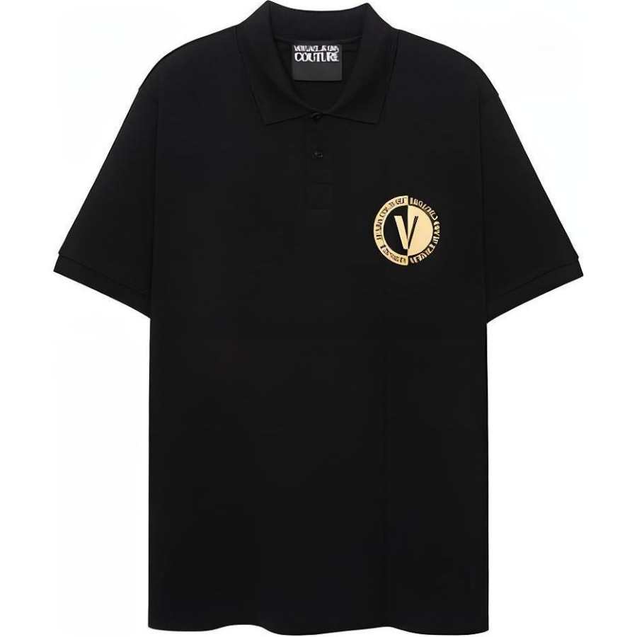 VERSACE JEANS COUTURE SS23 Polo Shirt Men's Black