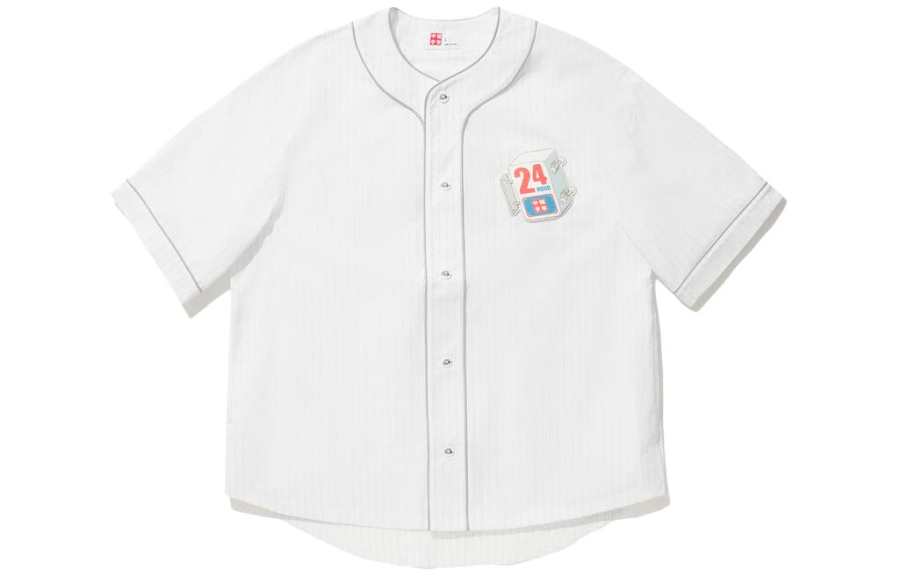 Li-Ning Li Ning x Phil Hackett Shirt Men's Standard White Shark Gray Combination Color Stripes
