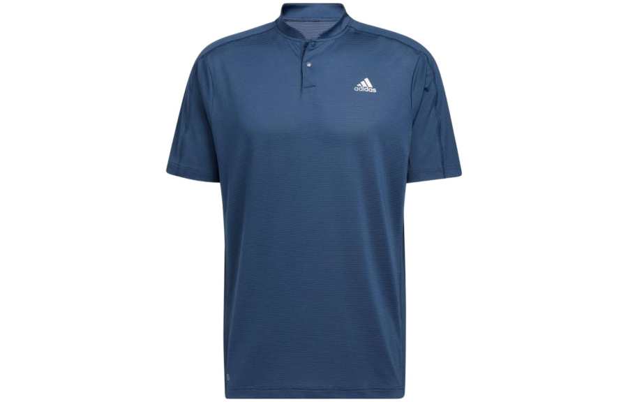 Adidas Adidas Polo Shirts Men's Blue Polo Collar Moderate Straight Fit