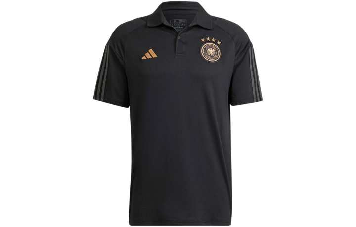 Adidas Adidas Polo Shirts Men's Black Polo Collar Moderate Straight Fit