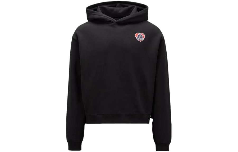 Moncler Sweatshirts Men's Black Hooded Moderate Other