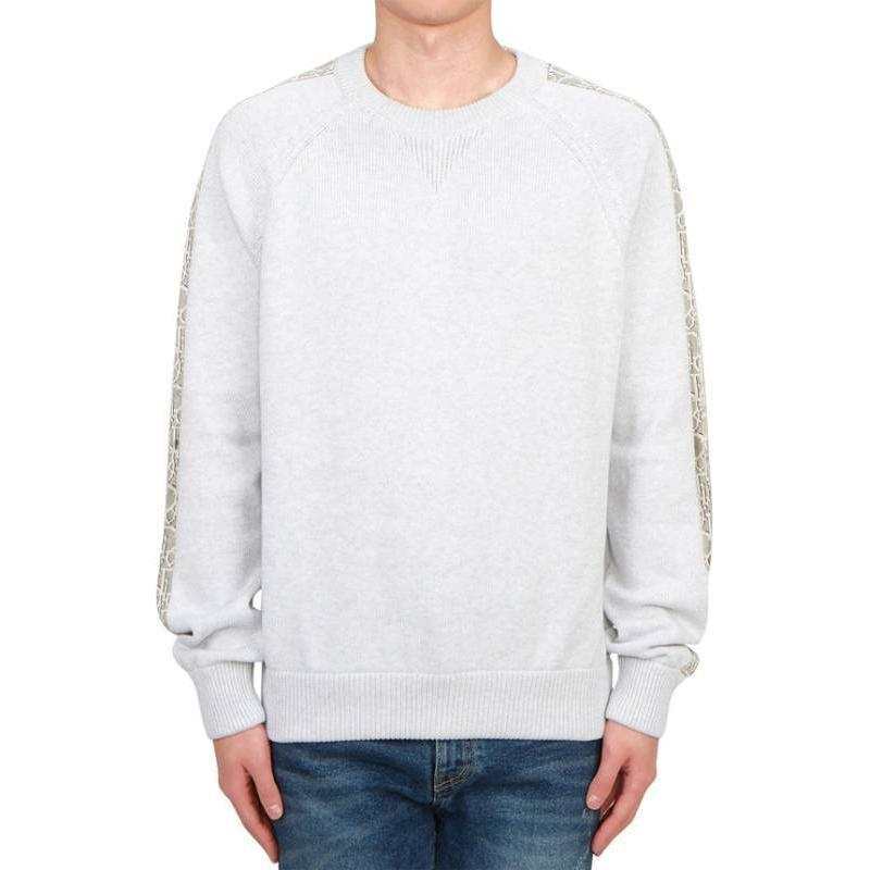 DIOR DIOR Sweatshirts Men's Gray Crew Neck Moderate Regular