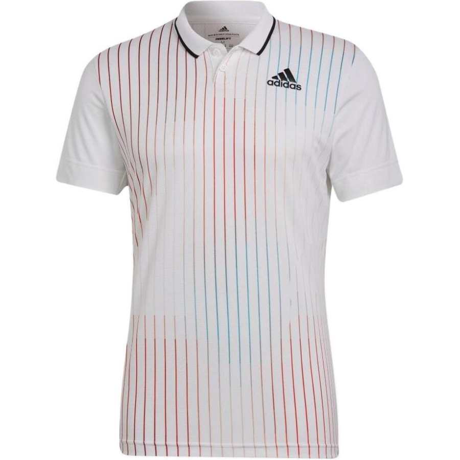 Adidas Adidas Polo Shirts Men's White Polo Collar Moderate Straight Fit