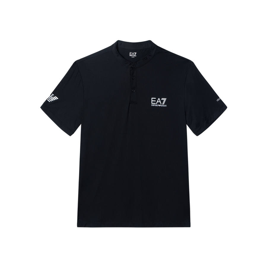 EMPORIO ARMANI EA7 SS23 Polo Shirt Men's Black