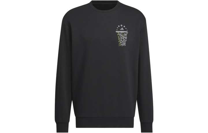 Adidas Adidas Sweatshirts Men's Black Crew Neck Moderate Regular