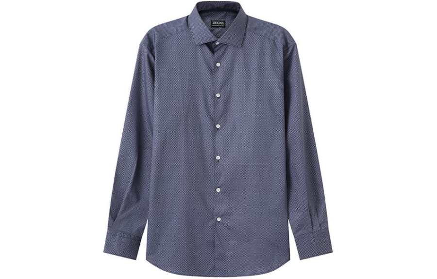 Ermenegildo Zegna SS24 Shirt Men's Dark Blue