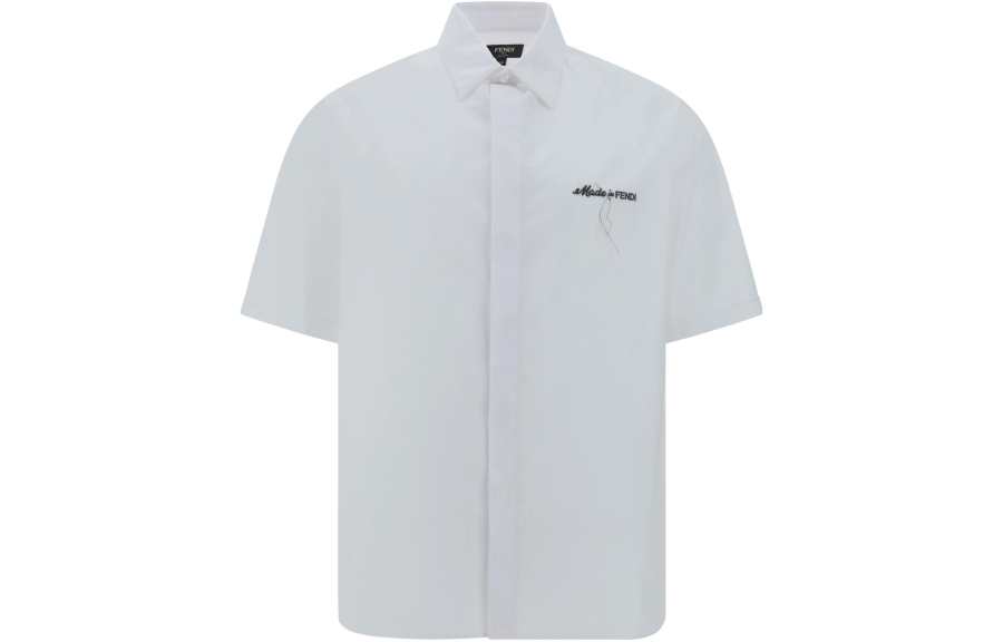 FENDI Shirts Men's White Lapel Moderate Other