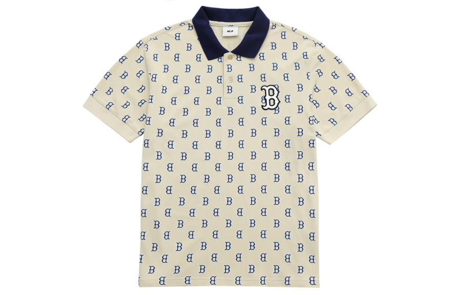 MLB MLB Boston Red Sox Polo Shirt Men's Ecru