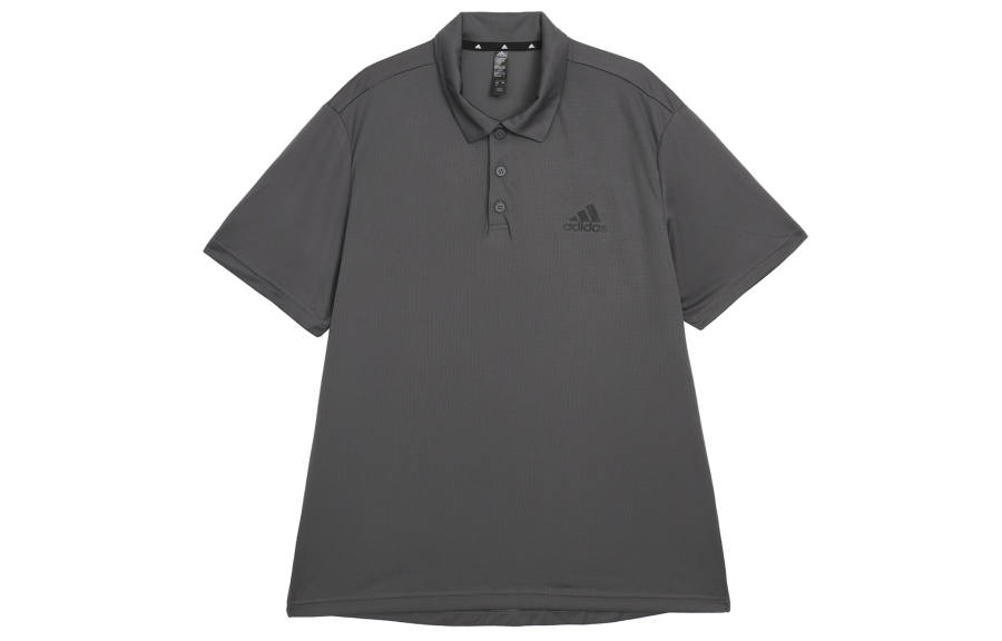 Adidas Adidas Polo Shirts Men's Gray Polo Collar Moderate Straight Fit