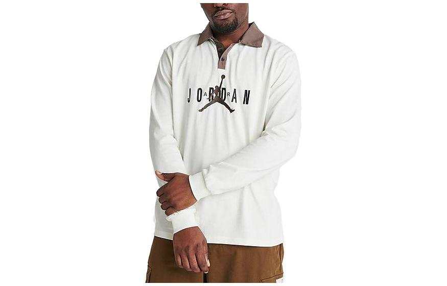 Jordan Jordan Polo Shirts Men's White Polo Collar Moderate Straight Fit