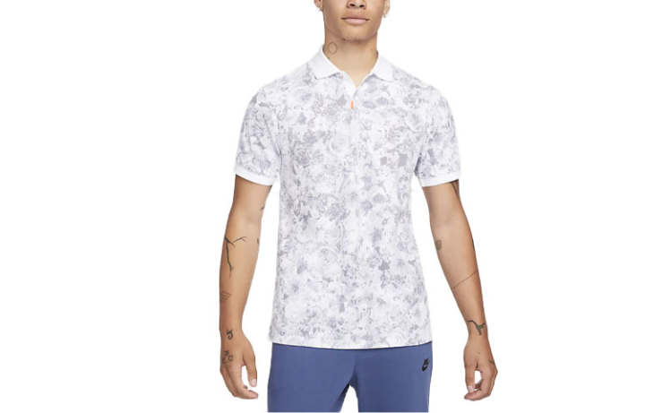 Nike Nike Polo Shirts Men's White Polo Collar Moderate Straight Fit