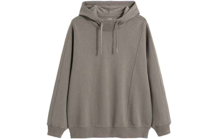 GAP Sweatshirts Men's Gray Brown Hooded Moderate Regular