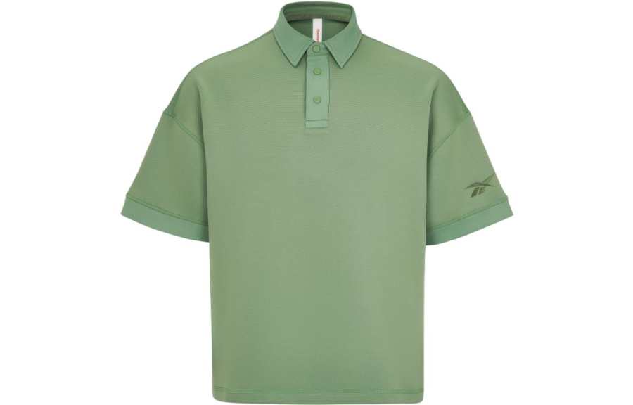 Reebok Polo Shirts Unisex Green Moderate Straight Fit