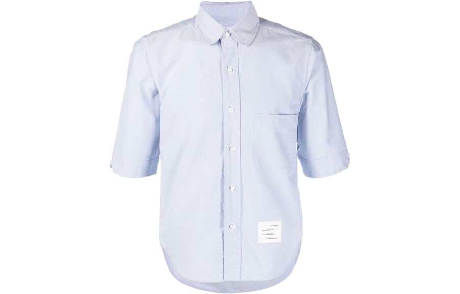 THOM BROWNE THOM BROWNE Logo-patch Short-sleeve Shirt
