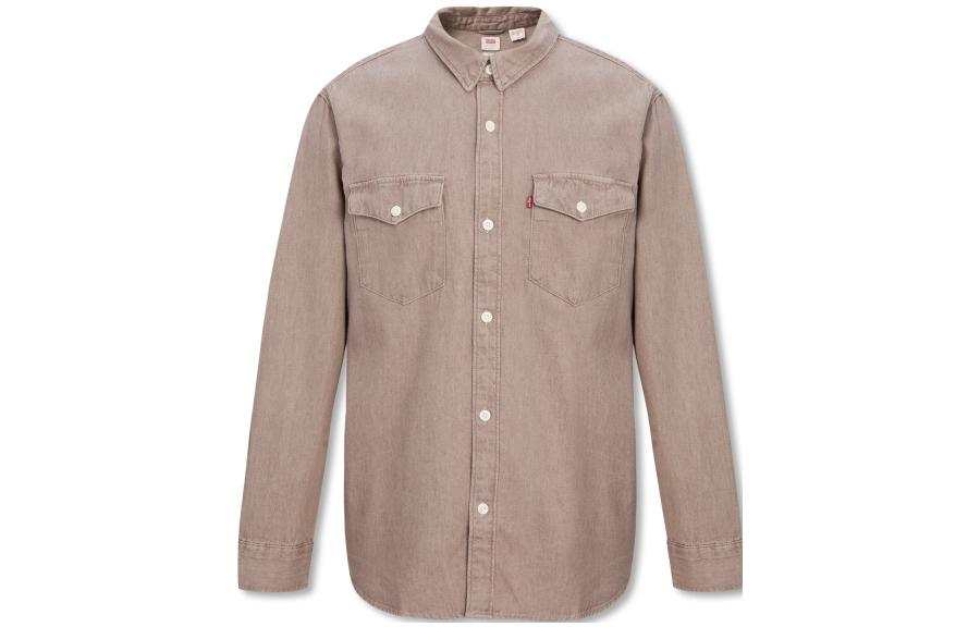 Levis Levis Shirts Men's Brown Lapel Moderate Other