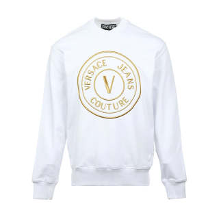 VERSACE JEANS COUTURE V-Emblem Embroidered Crewneck Sweatshirt
