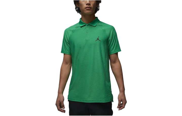Jordan Jordan Men Logo Print Pullover Polo Shirt Green