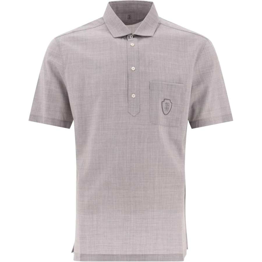 Brunello Cucinelli Logo Detailed Short Sleeved Polo Shirt