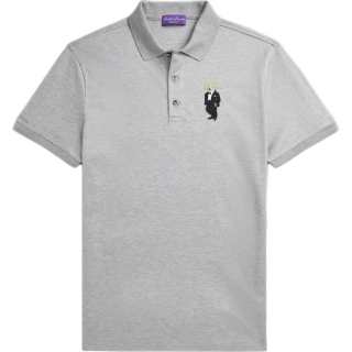 Ralph Lauren Purple Label Purple Label Polo Shirt Men's Light Gray