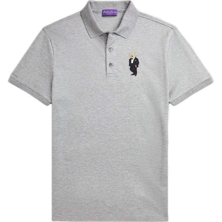 Ralph Lauren Purple Label Purple Label Polo Shirt Men's Light Gray