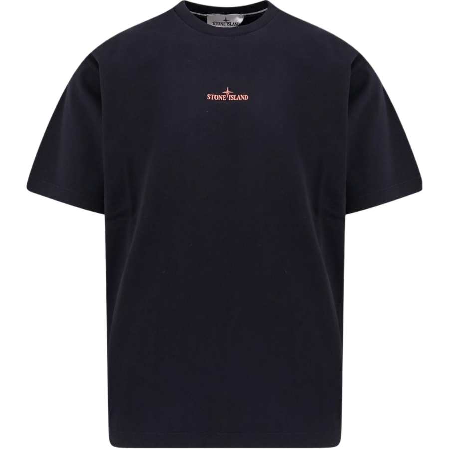 STONE ISLAND Logo Printed Crewneck T Shirt