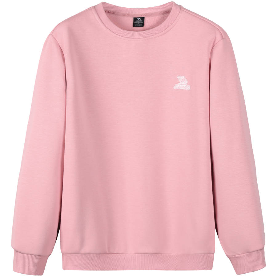 CAMEL CAMEL Urban Function Series Solid Color Fleece Lined Loose Fit Long Sleeved T Shirt Top Crew Neck Pullover Sweatshirt