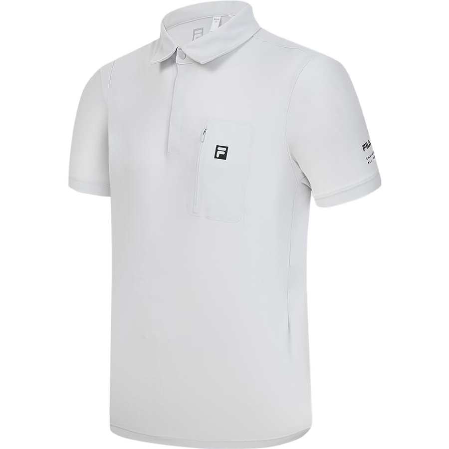 FILA Polo Shirt Men's Light Purple Gray
