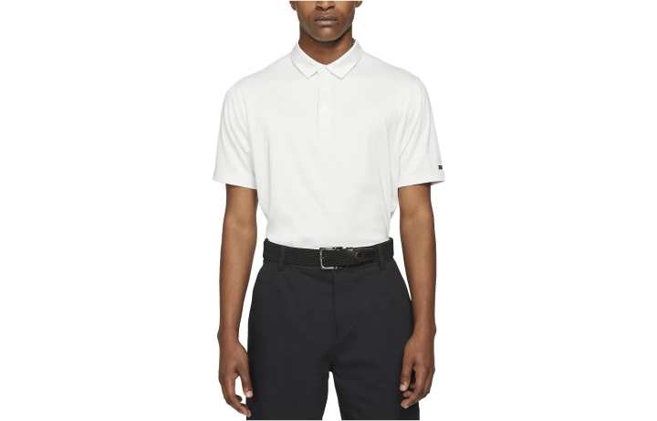 Nike Nike Polo Shirts Men's White Polo Collar Moderate Straight Fit