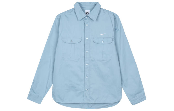 Nike Nike Shirts Men's Haze Blue Pointed Collar Moderate Other
