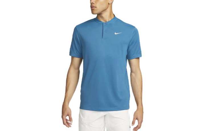 Nike Nike Polo Shirts Men's Industrial Blue Polo Collar Moderate Straight Fit