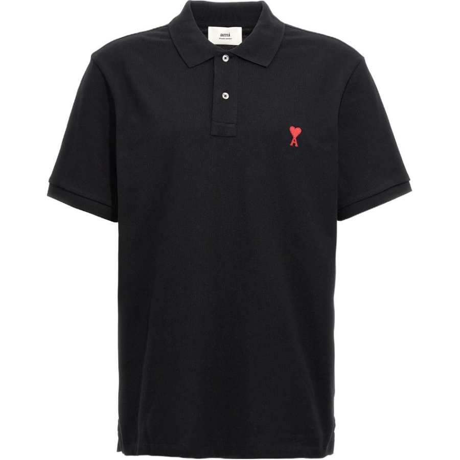 AMIPARIS Ami Paris Ami De Coeur Logo Embroidered Polo Shirt