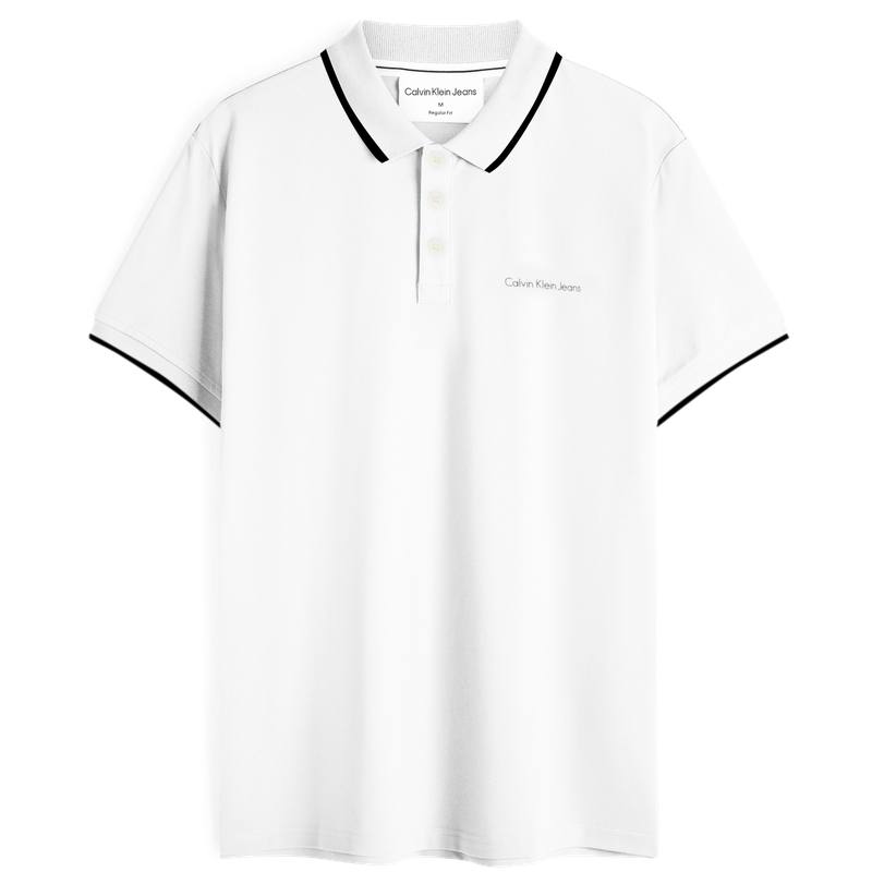 CALVIN KLEIN Polo Shirt Men's Moon White