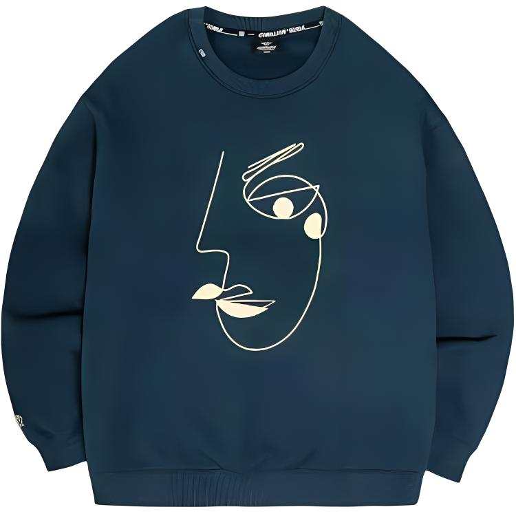 CORALIAN RUNOFF Collection, Athleisure Thermal Crew Neck Loose Fit Fleece Lined Fashion Long Sleeved Sweatshirt Unisex