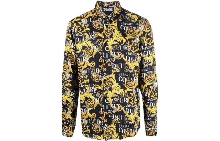 VERSACE JEANS COUTURE Logo Printed Buttoned Shirt
