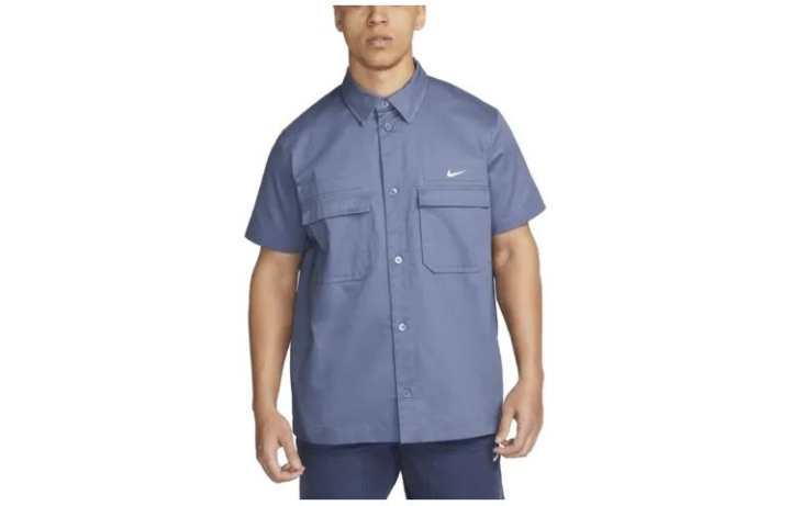 Nike Nike Shirts Men's Diffused Blue Pointed Collar Moderate Workwear