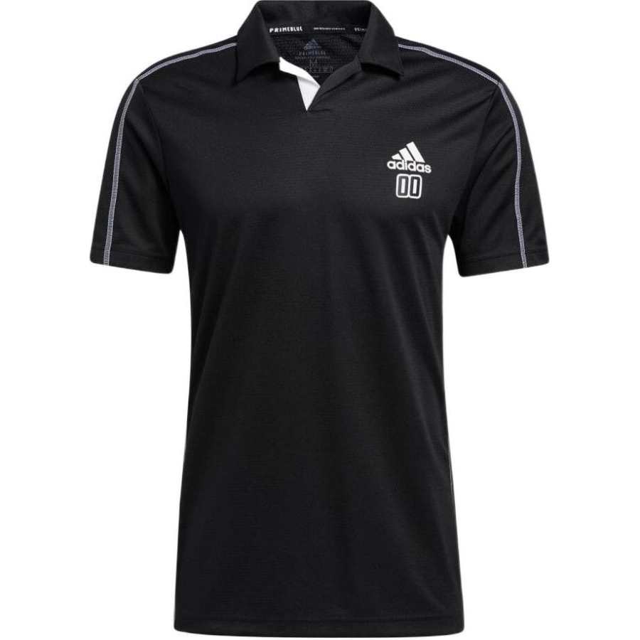 Adidas Adidas Polo Shirts Men's Black Polo Collar Moderate Straight Fit