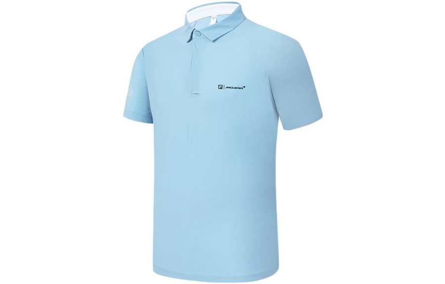FILA X McLaren FILA X McLaren Polo Shirts Men's Stone Teal Polo Collar Moderate Straight Fit