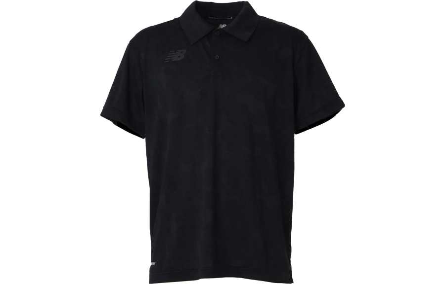 New Balance New Balance Polo Shirts Men's Black Polo Collar Moderate Straight Fit