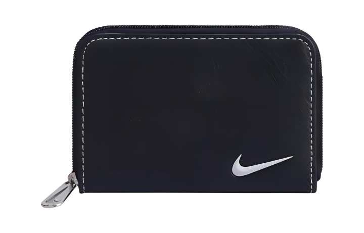 Nike Nike Artificial Leather Clutch Wallet, Card Holder, Coin Purse Regular Unisex Black