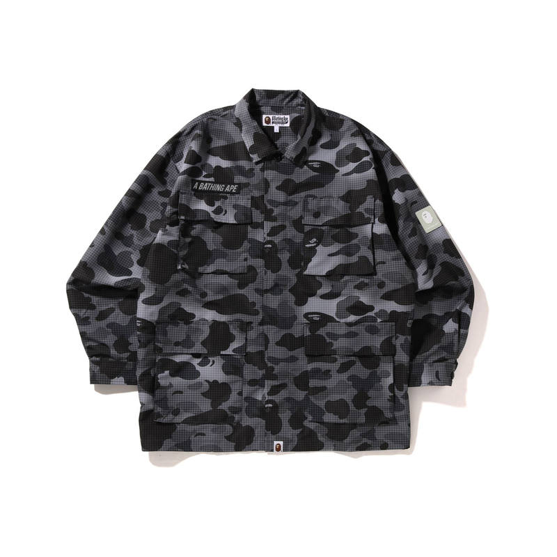 A BATHING APE A BATHING APE Bape Shirts Men's Lapel Moderate