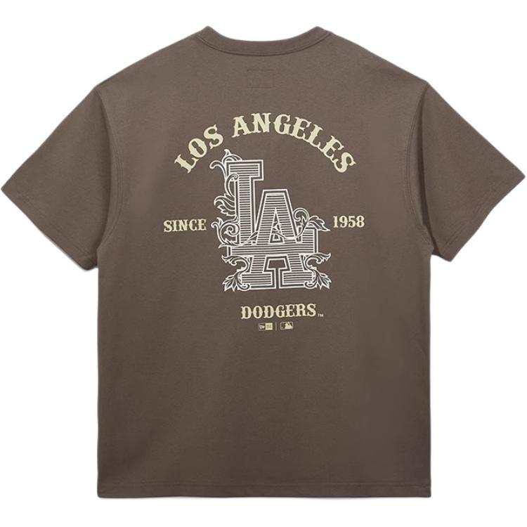 New Era X MLB T Shirts Unisex Brown Crew Neck