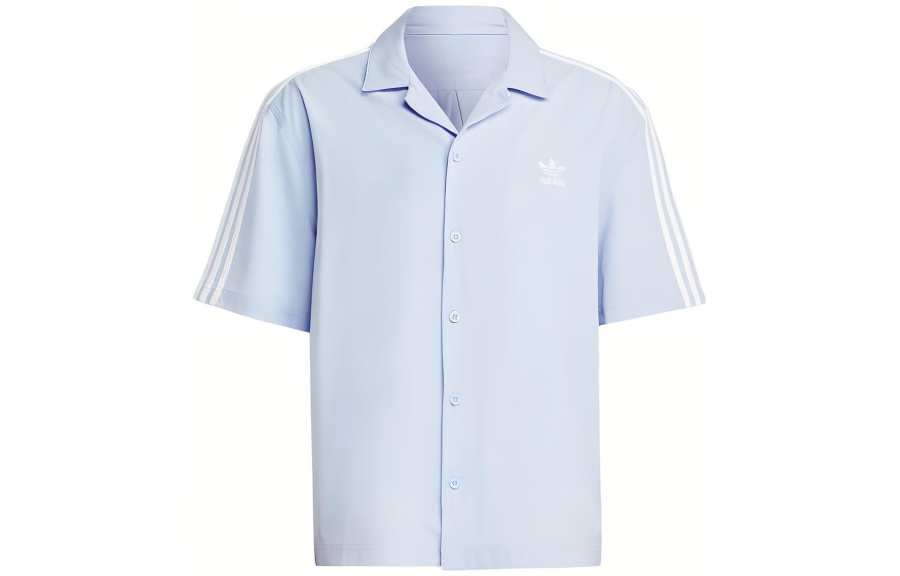 Adidas Originals Shirts Men's Blue Lapel Moderate Other