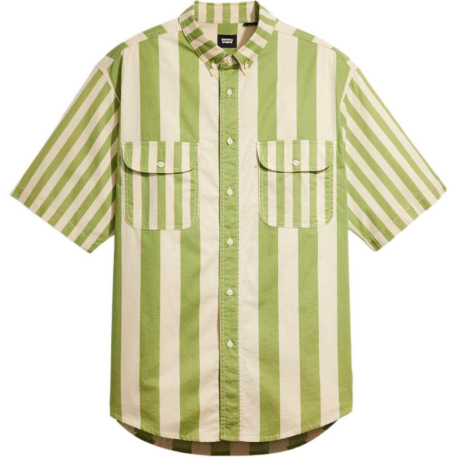 Levis Levis Shirts Men's Green Pointed Collar Moderate