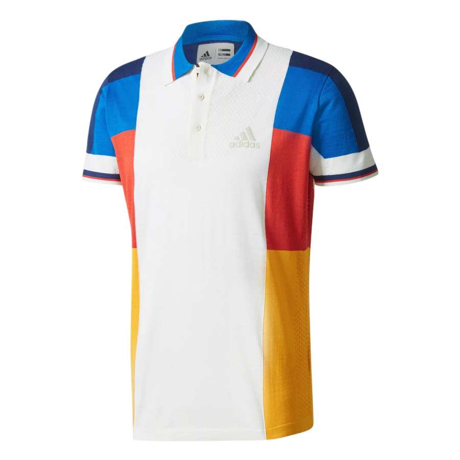 Adidas Adidas Polo Shirt Men's Pink White/CLEAR/Dark Coffee Brown/Blue